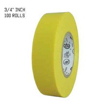 TapesSupply 100 ROLLS YELLOW ELECTRICAL TAPE 3/4" X 66 FT FULL CASE 