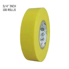 TapesSupply 100 ROLLS YELLOW ELECTRICAL TAPE 3/4" X 66 FT (FULL CASE)