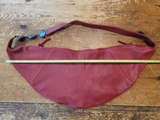 Red Leather Sling Purse Crossbody - Custom Made