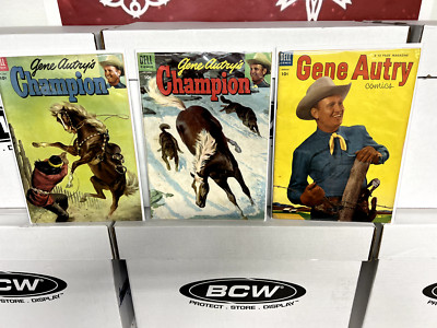 Lot 3: Gene Autry's Champion Comics Western 15 17 78  Dell Comics GOLDEN AGE 10c