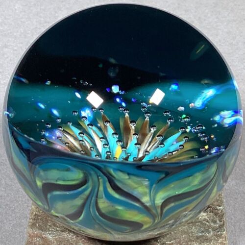 Vortex Marble Handmade by Bill Grout 2.07" Energetic Metals 031625 Boro Glass - Picture 8 of 14