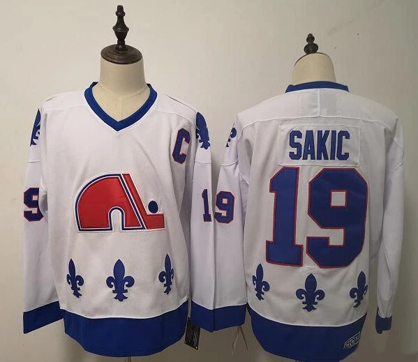 19 Joe Sakic Mens Quebec Nordiques Jersey Cheap Colorado Avalanche Ice  Hockey Jerseys Blue White Red Camo Throwback CCM Vintage - AliExpress