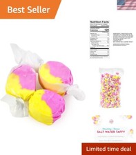 3 lb Gourmet Salt Water Taffy - Strawberry Banana, Individually Wrapped Delight