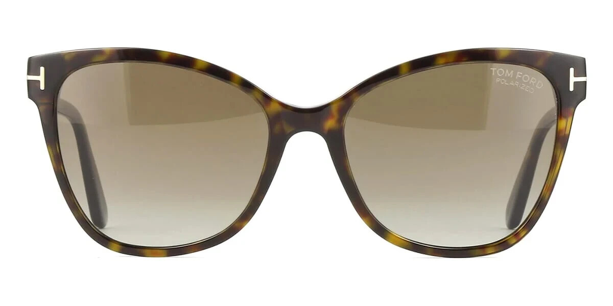 Tom Ford Ani TF844 52H Tortoise Polarized Cat Eye Sunglasses 