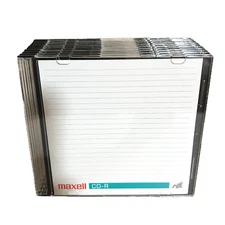 Maxell CD-R Discs 700MB/80min 48x w/Slim Jewel Cases Silver 10/Pack 648210
