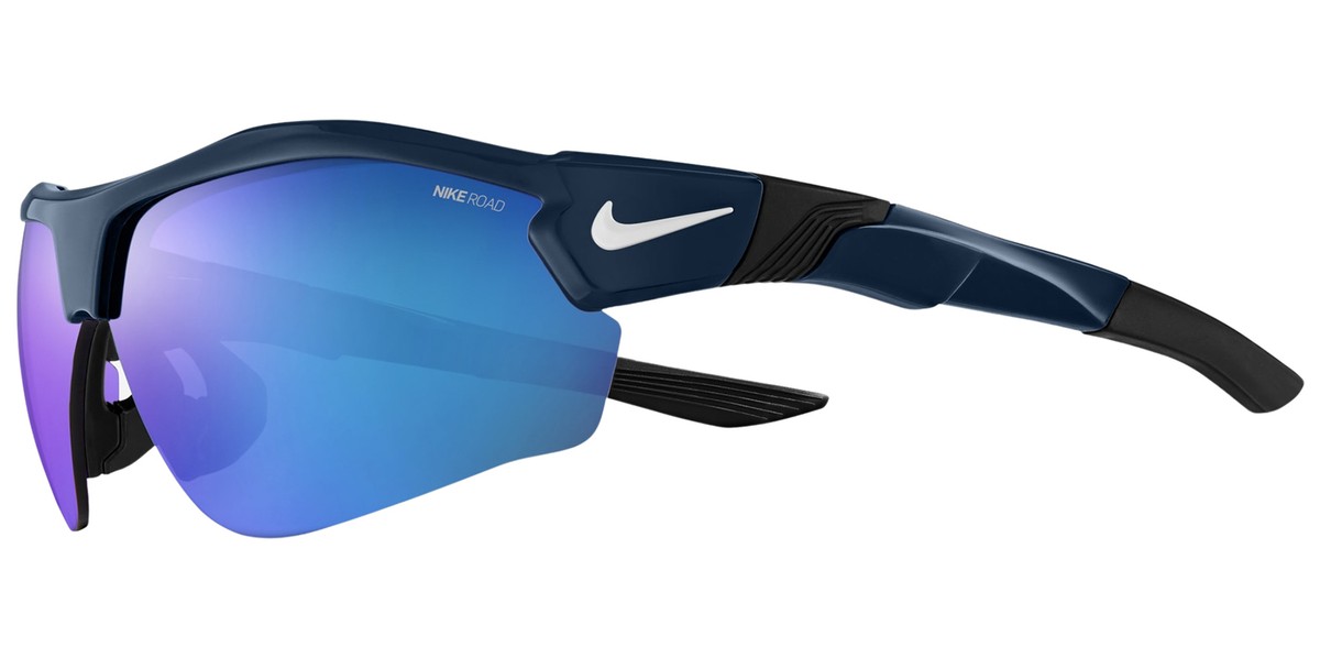 【NIKE】ショー X3 E レクタングル フレーム サングラス☆SALE中 Nike Show X3 Half-Rim Rectangular Sunglasses w/ Mirror Lens