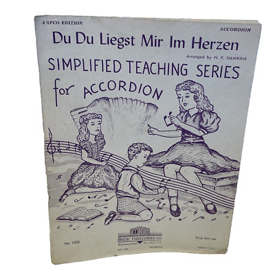 Du Du Liegst Mir Im Herzen Simplified Accordion Sheet Music Hawkins 1947 AMPCO E