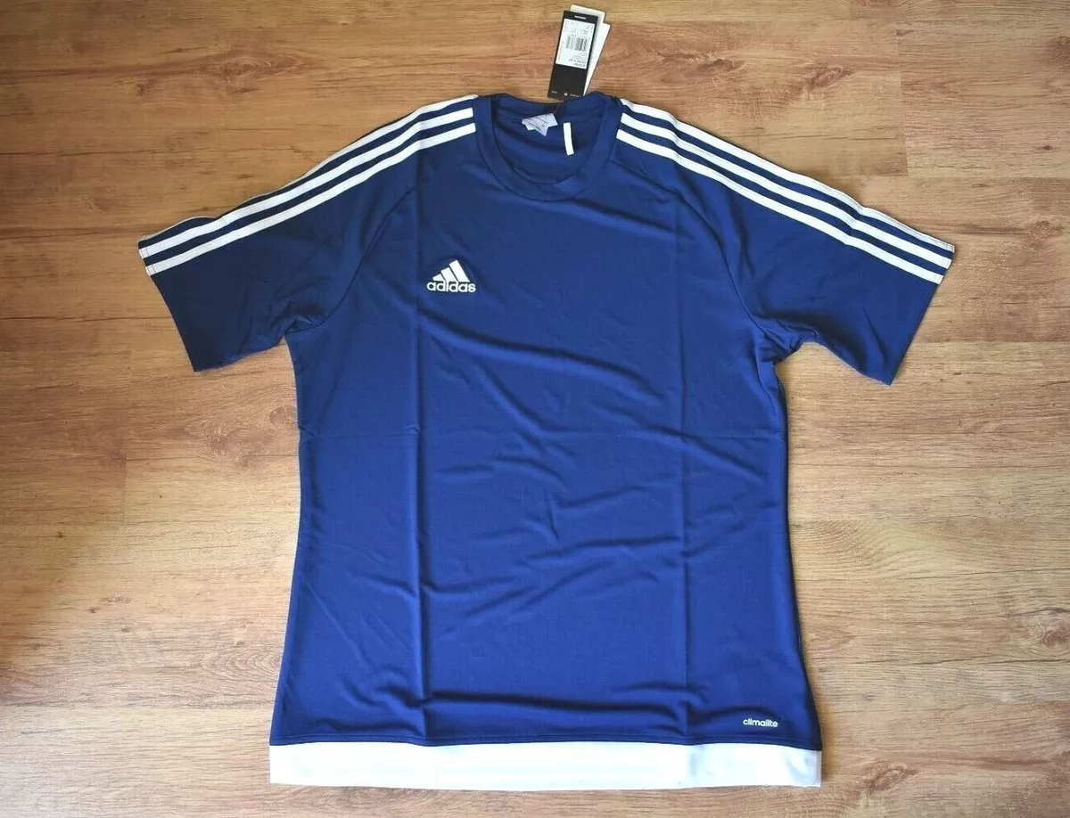 adidas Estro 15 S M L XL sports jersey blue t shirt fitness