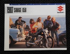 Brochure De Vente De Moto Suzuki Savage 650 De 1987 En Très Bon État
