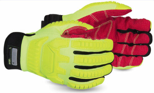 Superior Glove Clutch Gear® AntiI-Impact Hi-Viz Yellow Back Glove size Large - Picture 1 of 1