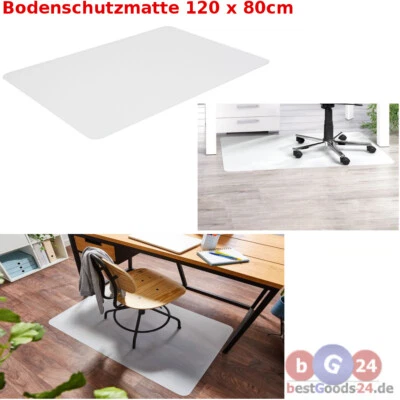 ALPFA GMBH Bodenschutzmatte Bodenschutz 80x120cm Hartböden Büro Stuhl Unterlage Boden Matte