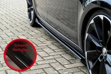 Seitenschweller Sideskirts mit Wing aus ABS für Skoda Octavia RS 5E Schwarzglanz