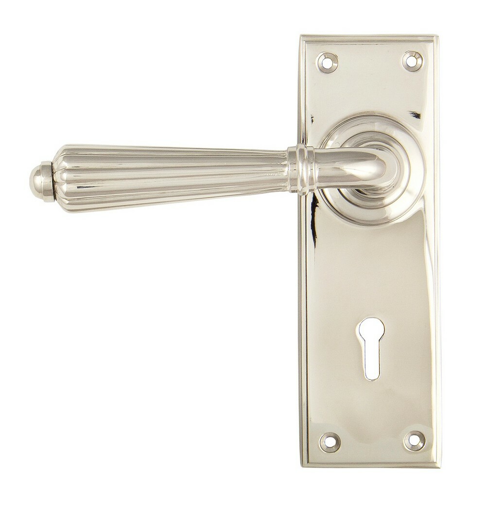 From The Anvil 45322 Polished Nickel Hinton Door Lever Lock Set
