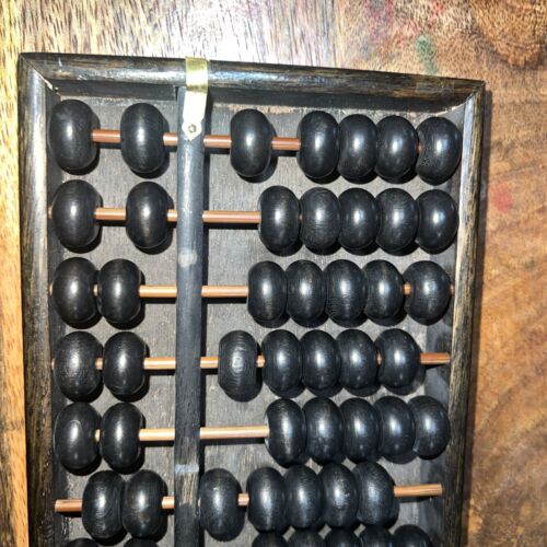 Abacus rosewood - Vintage. 13 Rods - Wood Beads - Picture 3 of 4