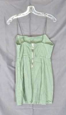Lottie Moss - Spaghetti Strap Back Zipper Linen Blend Olive Dress - Size Medium | eBay Lottie Moss - Spaghetti Strap Back Zipper Linen Blend Olive Dress - Size Medium | eBay