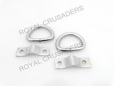 PAIR CHROME FRONT REAR BUMPER PULLING TOWING HOOKS BRACKETS FOR WILLYS JEEP#G191