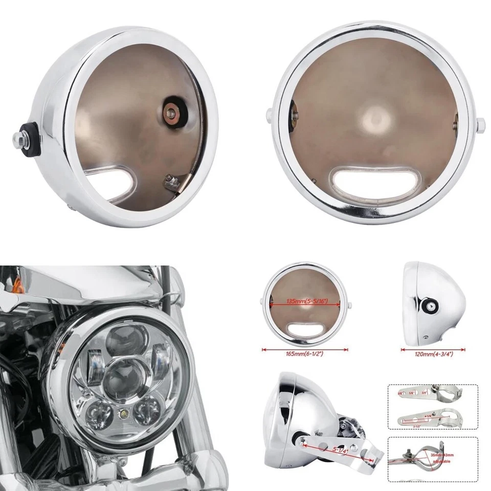 Faro LED 5,75" + carcasa para Kawasaki Vulcan VN 750 800 900 1500 1600 1700 Foto 3 de 4