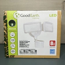 Good Earth White 2100-Lumens Hardwired LED motion Light w/Timer