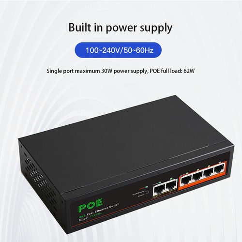 RJ45 switch Internet Splitter RJ45 hub 100Mbps POE switch Ethernet dock station - Picture 3 of 9