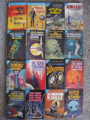 Lot of 16 Vintage Ace Doubles 1960s Ace Books Sci-Fi Paperback