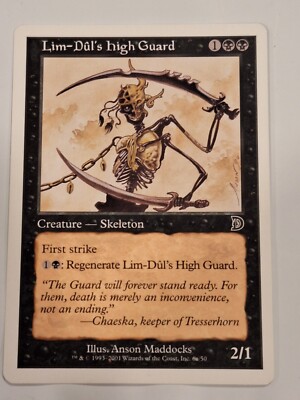 Lim-Dul's High Guard - (Yellow Armor) Deckmasters -Magic the Gathering MTG Nice!