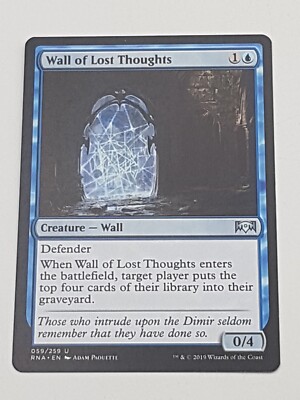 Magic the Gathering Einzelkarte Wall of Lost Thoughts bespielt
