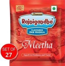 Rajnigandha Meetha Pan Premium Flavored Mouth Freshener 2.75g Pouch Sets