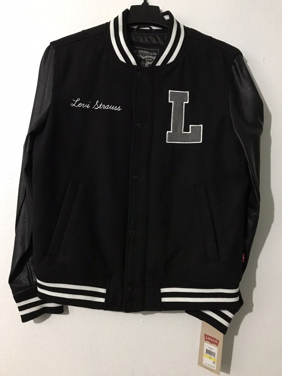 LEVI'S 73 MIXED MEDIA Letterman Varsity Bomber Wool Jacket LEVI'S 73 MIXED MEDIA Letterman Varsity Bomber Wool Jacket