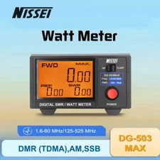 DG-503MAX 1.6-60MHz/125-525MHz NISSEI Digital SWR/WATT Meter HF VHF UHF Meter