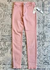 NWT HUDSON Size 24 PINK SALT Mid-Rise NATALIE SUPER SKINNY Women's Ankle Jean