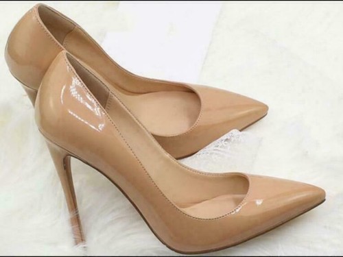 Scarpe décolleté donna a stiletto punta tacco alto sexy slip on lucide 12 cm 2024 - Foto 5 di 20