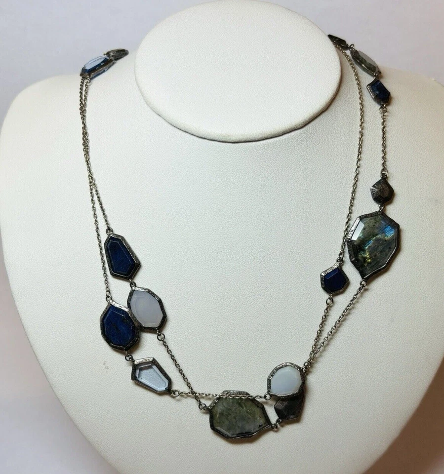 Collar Silpada de plata de ley 925 lapislázuli de lujo N3093 40 pulgadas Foto 3 de 4