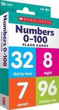 Flash Cards: Numbers 0   100, 56 cards , Ages 3 4 5 6 Preschool 3 Language Engli