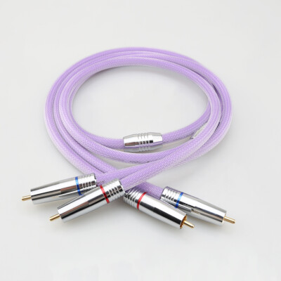 Paar A85 Hi-End 4N Reines Silber RCA Kabel HiFi Audio Interconnect Cinch Kabel
