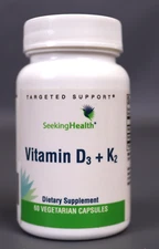 Seeking Health Vitamin D3 + K2  60 Vegetarian Capsules