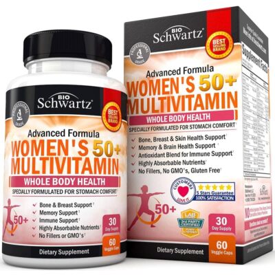 BioSchwartz Women's 50 Multivitamin 60 Count Immune Bone Health Focus Support