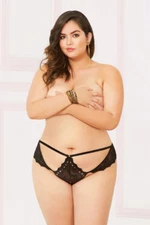 New women's lace panty sexy lingerie intimates gift 1X/2X 3X/4X Black 10905X