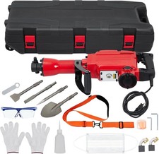 Demolition Jack Hammer with Kit 2200W Motor 1500 BPM Jack Hammer with 4 Chisels