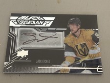 Jack Eichel 2023 Upper Deck Auto Golden Knights Black Obsidian Stanley Cup NHL