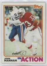 1982 Topps In Action John Hannah #151 HOF 9cd