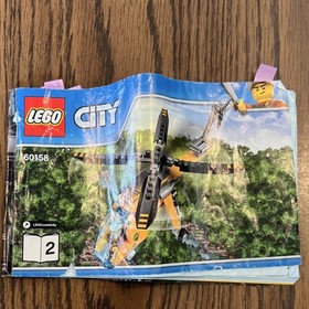 LEGO City Jungle Cargo Helicopter 60158 Lot w/ Minifigures