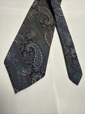 CHRISTIAN DIOR Monsieur Paisley Vintage Men Silk Tie Made in USA 3.5x57โ