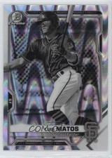 2021 Bowman Draft Chrome Black & White RayWave Refractor Luis Matos #BDC-5 jc3
