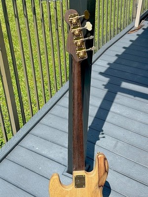 2022 Warmoth Jazz Bass w/Wenge Neck & Korina/Maple body 1 of a