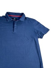 Hugo Boss Navy Blue Pima Cotton Polo Shirt Men's L Regular Fit Pima Cotton