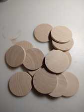 50 Pcs 1.5 Inch Natural Unfinished DIY Wooden Circles Wood Slices Blank Discs