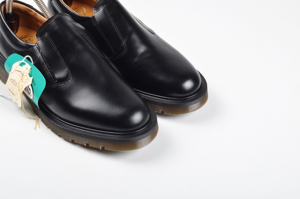 Solovair 1466 Loafers Black Leather England Slip On Work Shoes