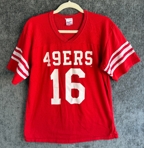 Vintage 80s Rawlings San Francisco 49ers Joe Montana 16 Jersey Mens La