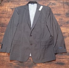 Brooks Brothers Explorer Regent Fit Men's Blazer 46 Reg Gray Pinstripe