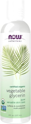 NOW, Organic Vegetable Glycerin Oil, 100% Pure, 8-Oz
